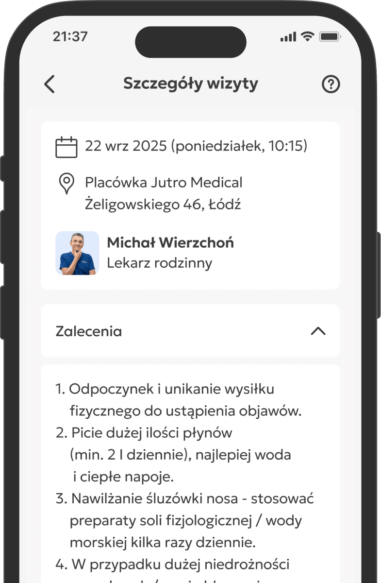 <p><meta charset="utf-8">Zalecenia lekarza? <br>Wróć do&nbsp;nich,&nbsp;<br>kiedy zechcesz</p> image